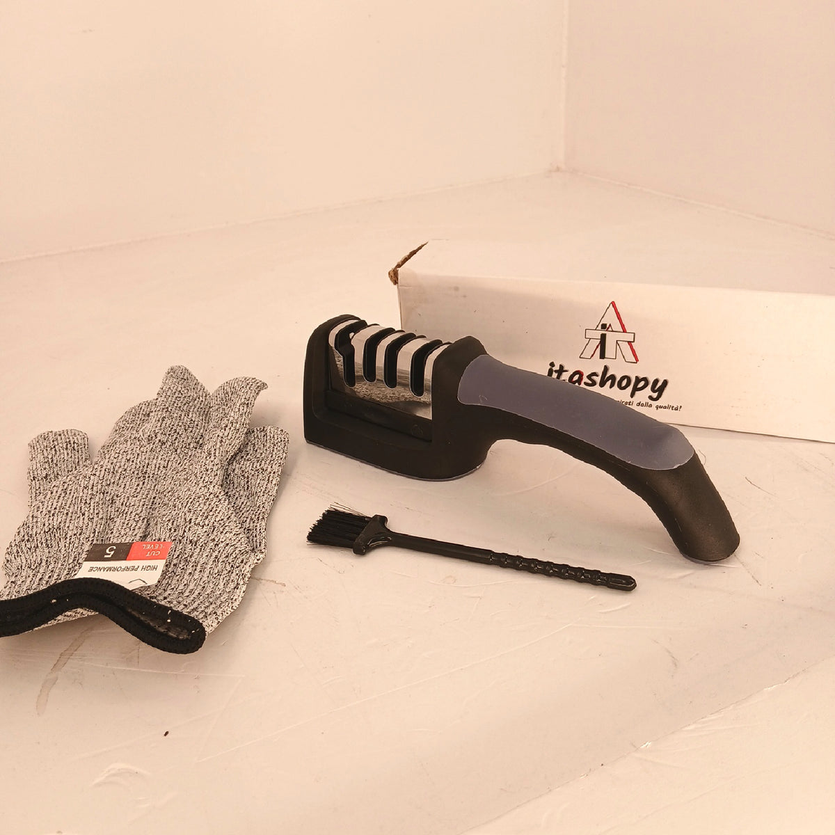 ITASHOPY Messerschärfer 4-in-1 Scherenmesser Universal scharf Klingen – Sehr gut