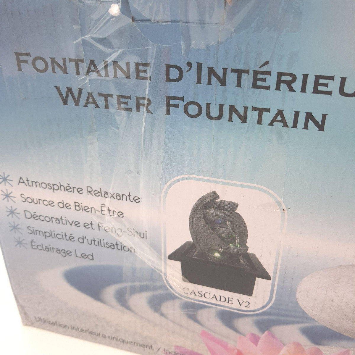 Zen Cascade Wasserfallbrunnen Gartendekoration Garten Entspannung Grau – Wie neu