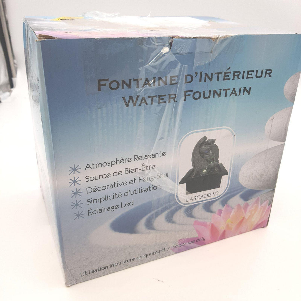Zen Cascade Wasserfallbrunnen Gartendekoration Garten Entspannung Grau – Wie neu