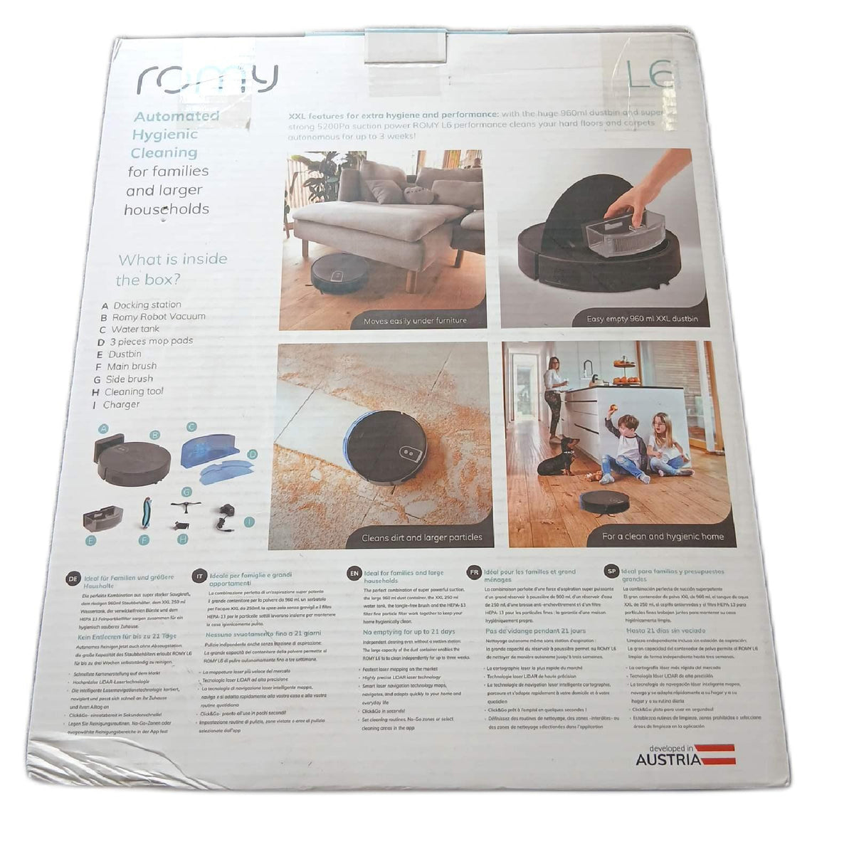 Romy Staubsauger Roboter Effizienz 5200Pa Wischfunktion Smart Home – Sehr gut
