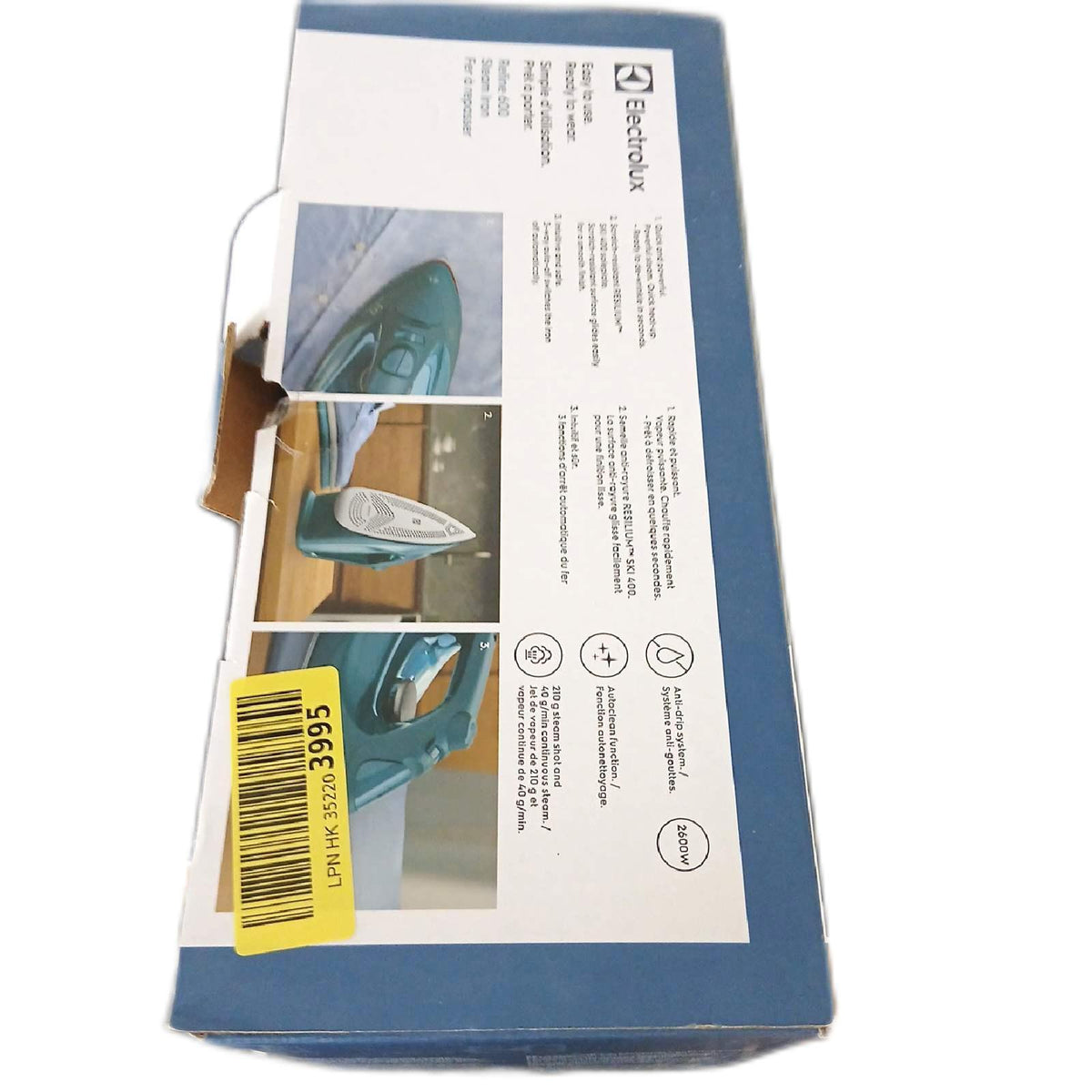 Electrolux Dampfbügeleisen E6SI1 Zerstäubungstechnologie Leistung – Wie neu