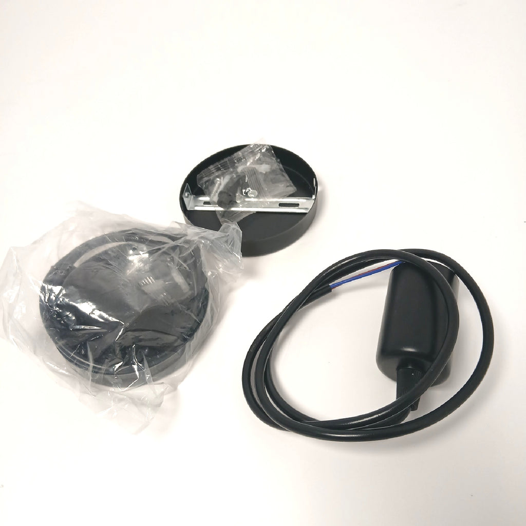 ZHIQIN Pendelleuchte 100 cm, schwarz, E27 – Neu