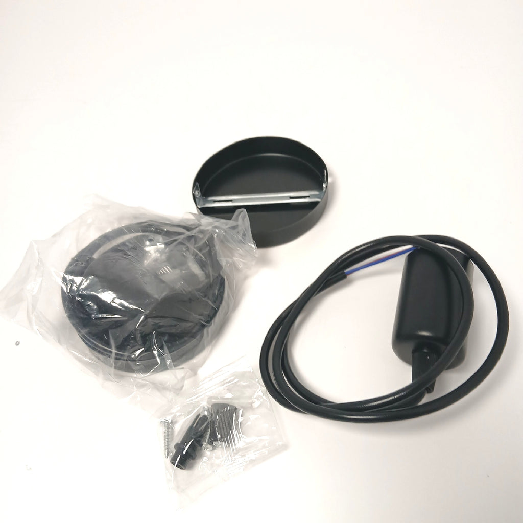 ZHIQIN Pendelleuchte 100 cm, schwarz, E27 – Neu