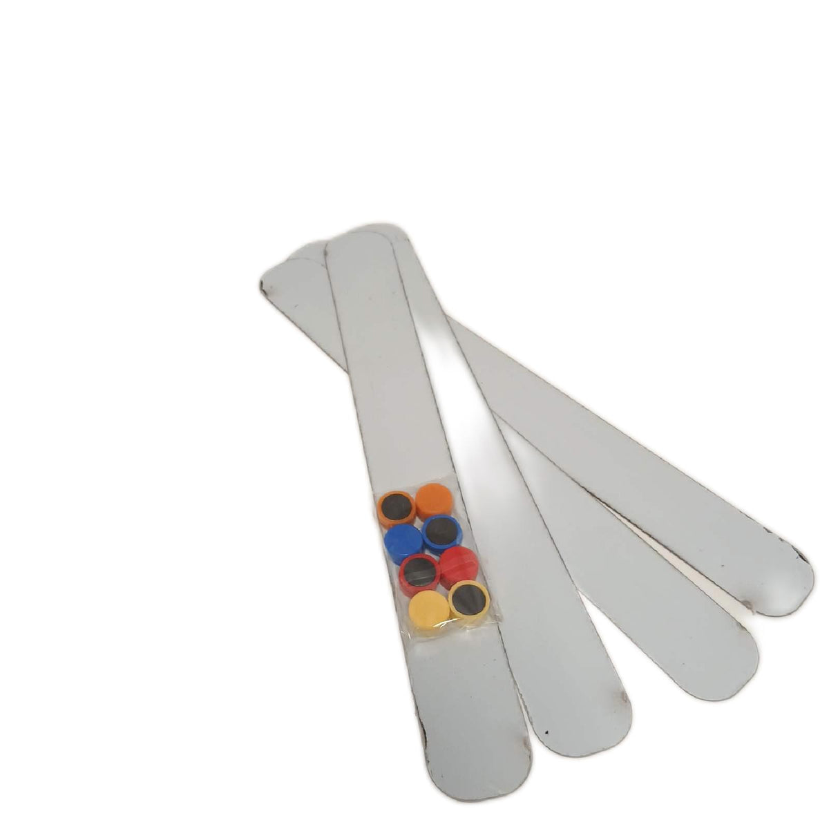Wukong Magnettafel Memotafel Bürobedarf Silber 40 x 5 cm Magnetisch 4 Stück Set Organizer