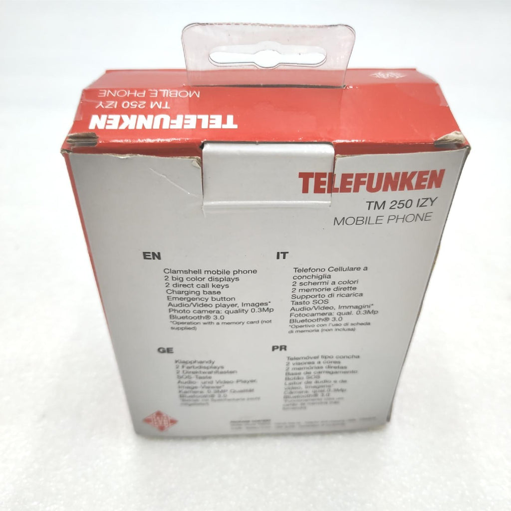Telefunken TM 250 Izy Freigeschaltetes Mobiltelefon 2G 2,4 Zoll+1,44 – Sehr gut