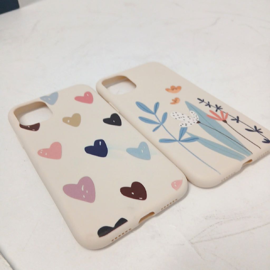 Yoedge 2 Stück Handyhülle iPhone 11 Hülle Liebesherz Blumen Muster – Wie neu