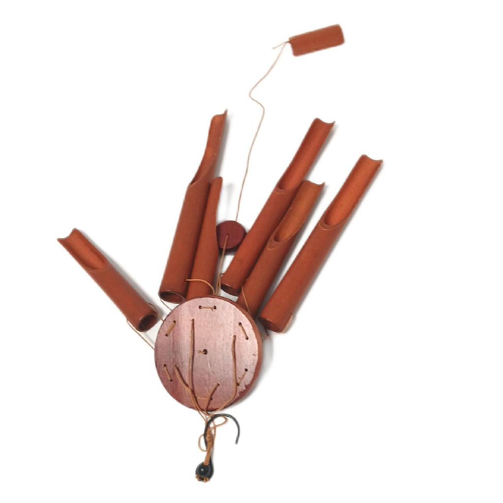 DONGDA Windspiel Garten Bambus Klangspiel 6 Rohre entspannend beruhigend – Neu