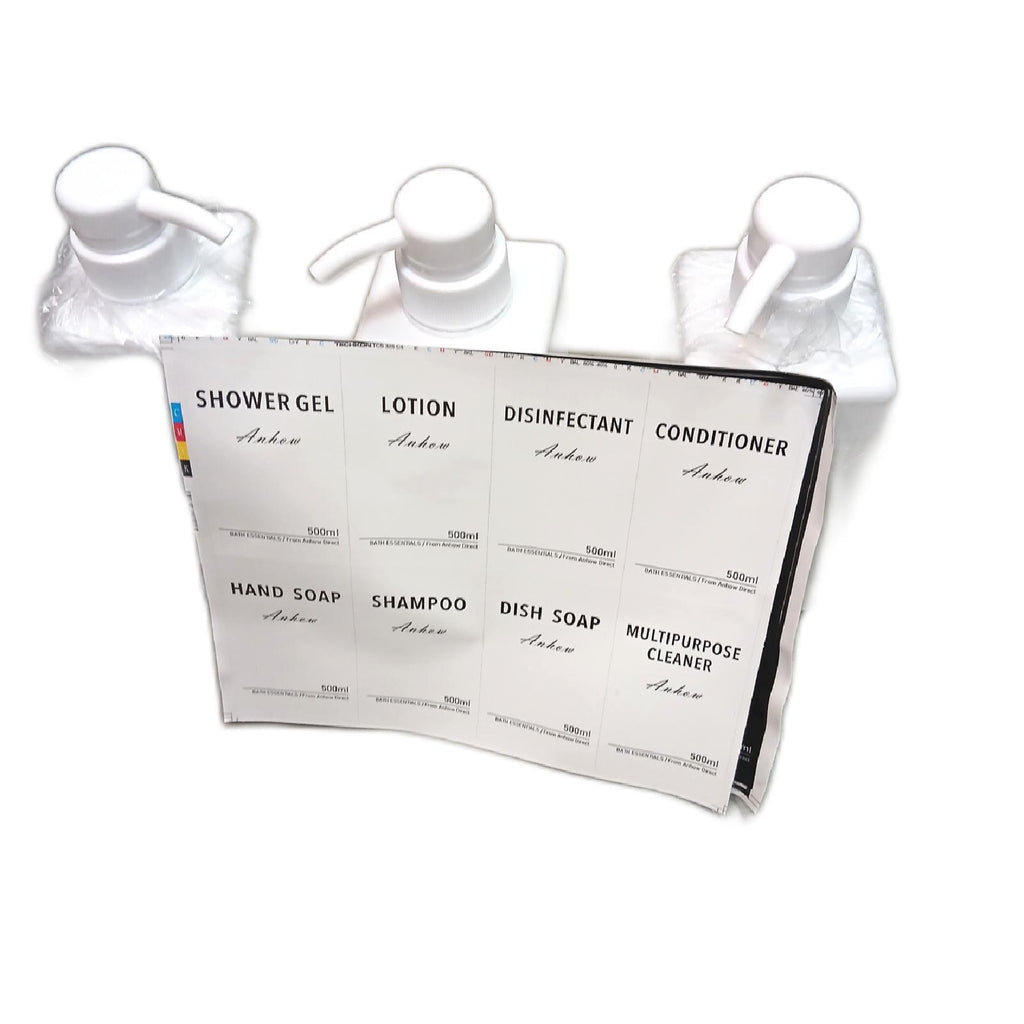 Anhow Seifenspender Badzubehör 3er-Set 500 ml PETG Luxusdesign – Wie neu