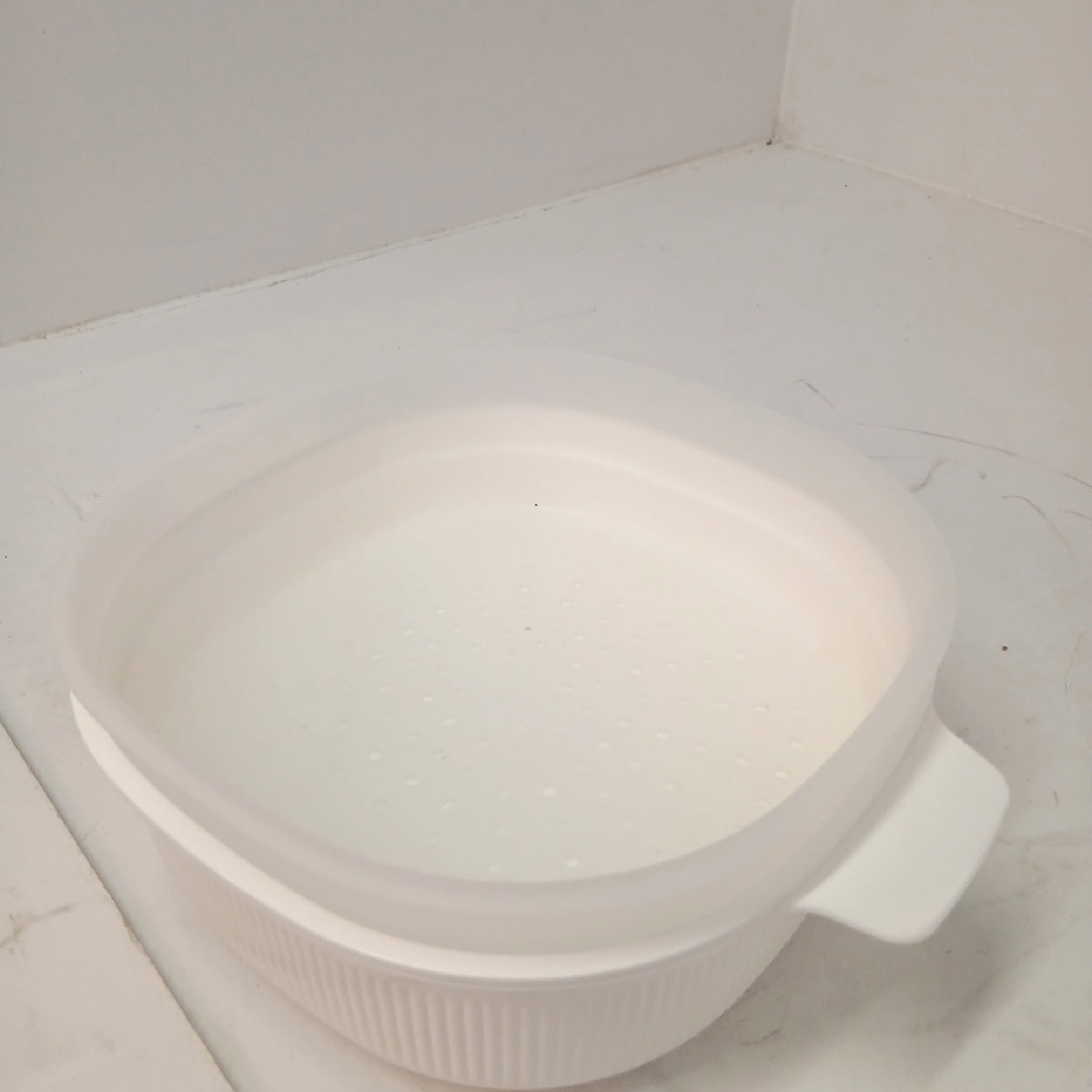 Dampfgarer Mikrowellenschüssel Küchenzubehör 4L Wasserdampf Praktisch Alltag Küche