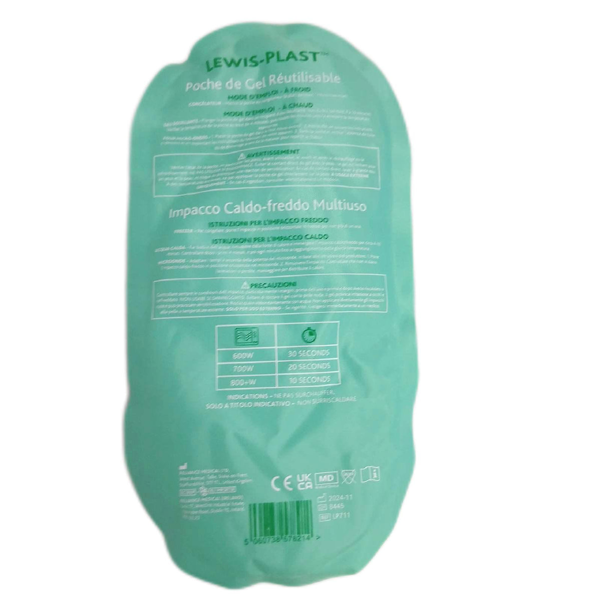 Lewis Plast Gel Kompresse Schmerztherapie für Knie Rücken Knöchel – Wie neu
