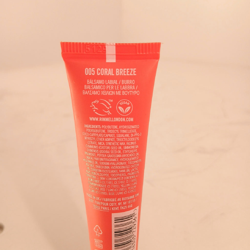 Rimmel Lippenpflege Kosmetik Oh My Gloss Coral Breeze pflegend – Wie neu