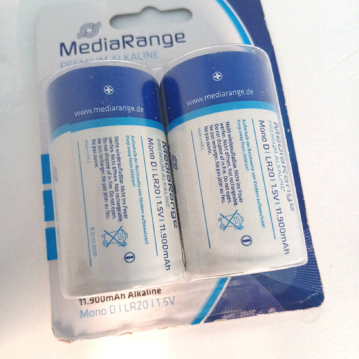 MediaRange Batterien Energiequelle DLR201 Alkaline Power Pack 2 Stück – Wie neu