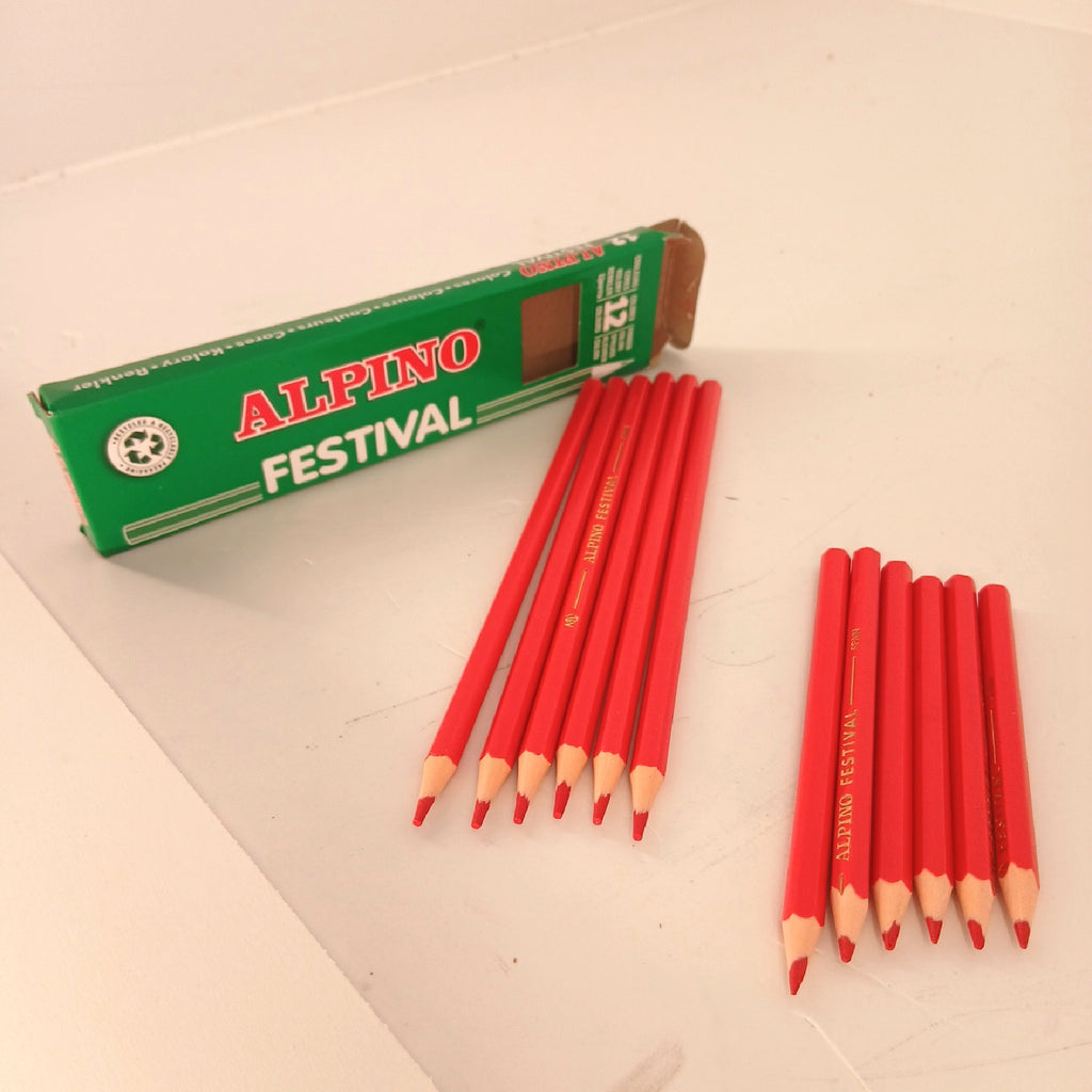 Alpino Bleistifte Kreativität Rot Zeichenmaterial Kunstbedarf für – Sehr gut