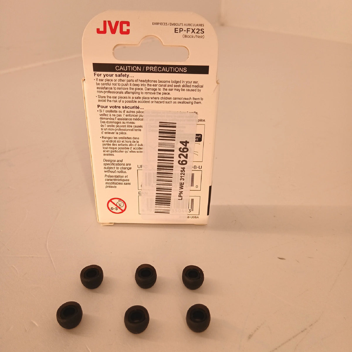 JVC Kopfhörer Ohrpolster Ersatzset verschiedene Größen Soundqualität – Wie neu