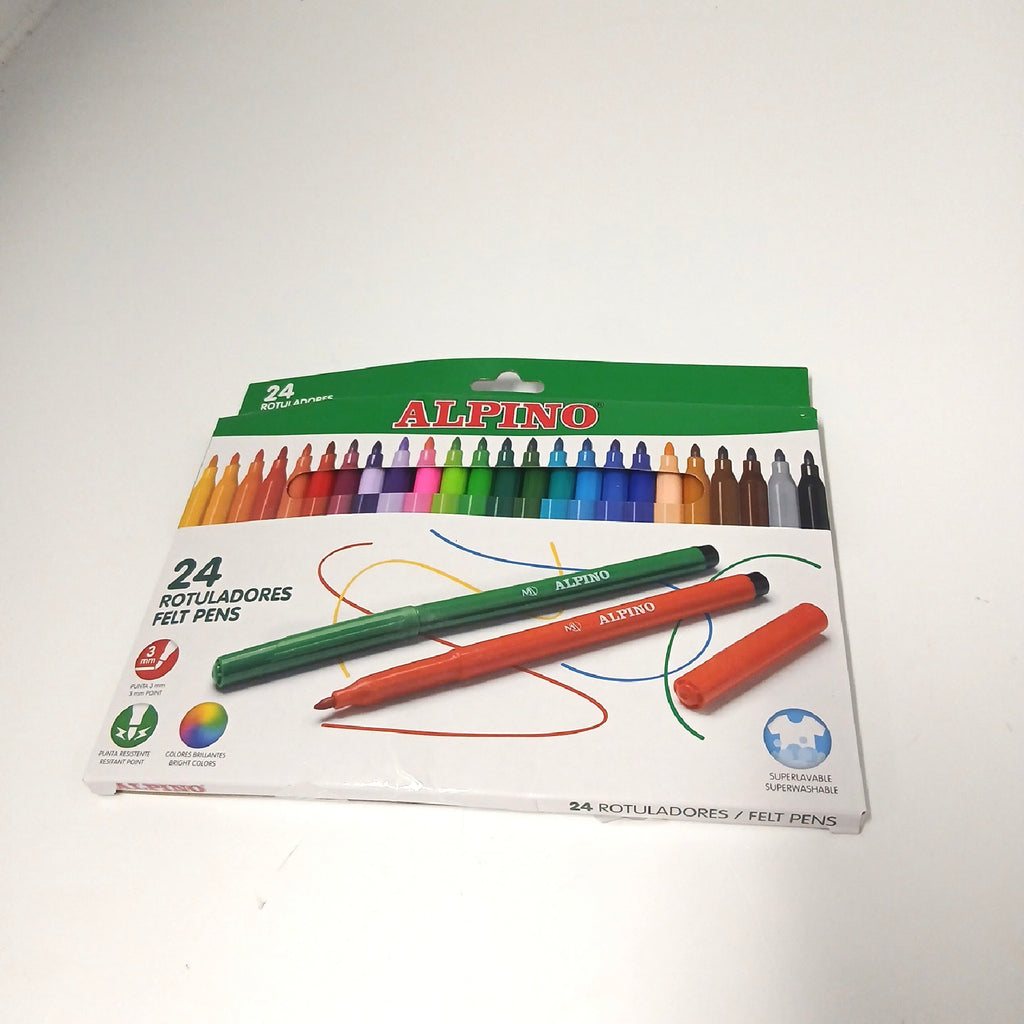 ALPINO Filzstifte Kreativset 24 Farben Vielfalt bunt malerisch für – Sehr gut