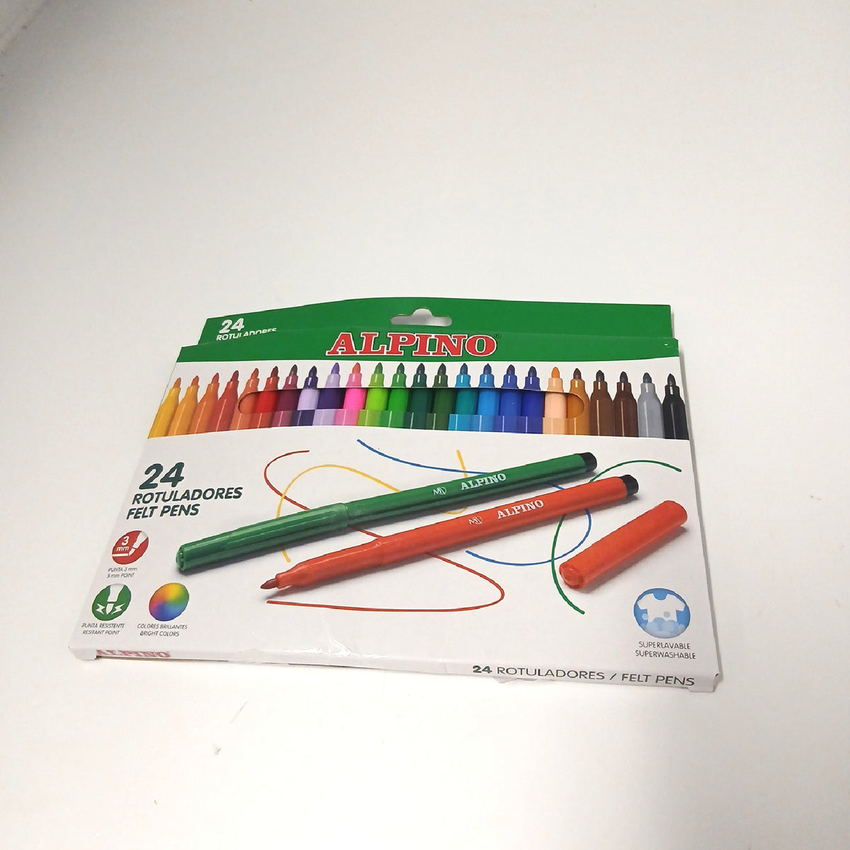 ALPINO Filzstifte Kreativset 24 Farben Vielfalt bunt malerisch für – Sehr gut