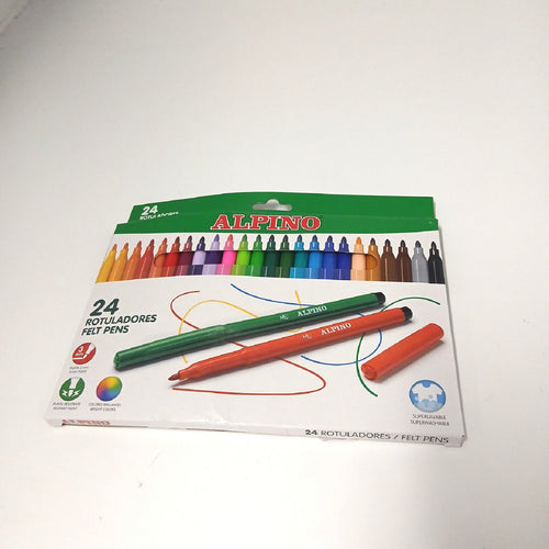 ALPINO Filzstifte Kreativset 24 Farben Vielfalt bunt malerisch für – Sehr gut