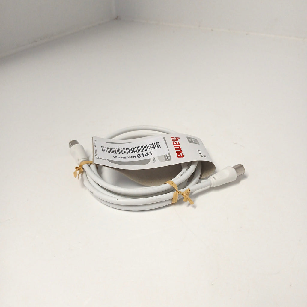 Hama Antennenkabel TV Weiß 15 Meter Koax Kabel Anschluss Installation – Wie neu