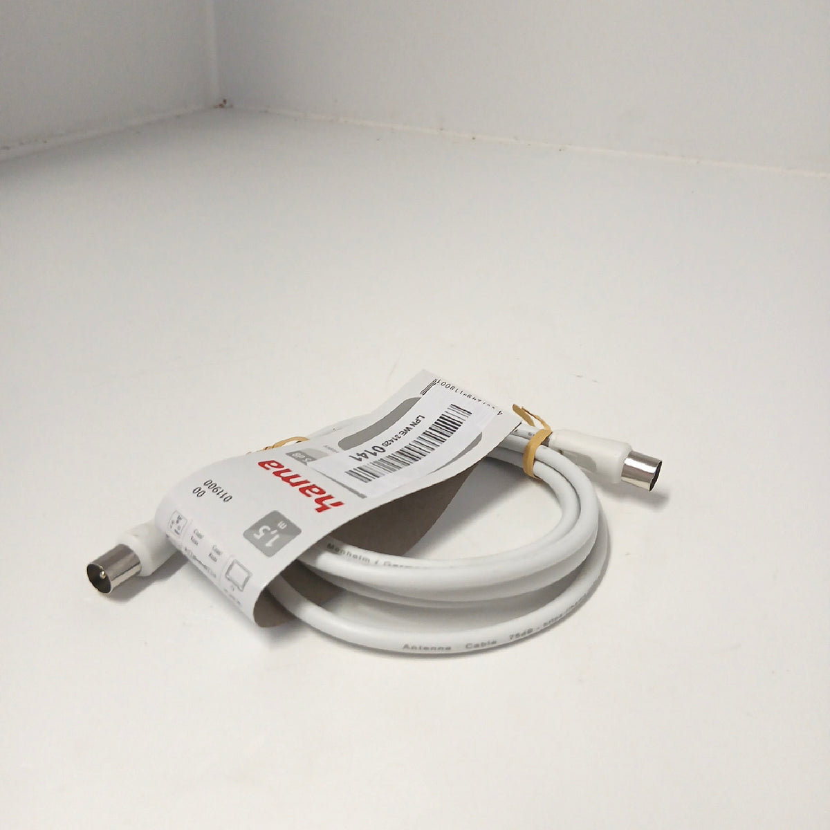 Hama Antennenkabel TV Weiß 15 Meter Koax Kabel Anschluss Installation – Wie neu