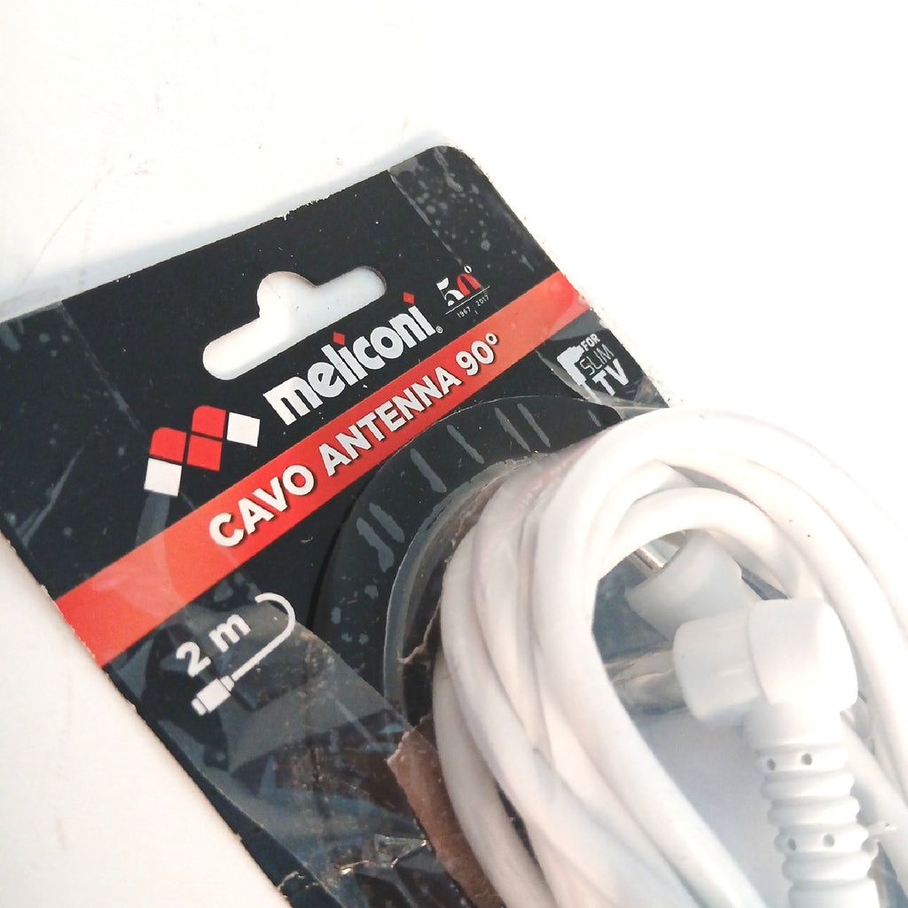 Meliconi Antennenkabel Kabel und Anschlusse TV 90 Grad Stecker 2 Meter Set – Gut