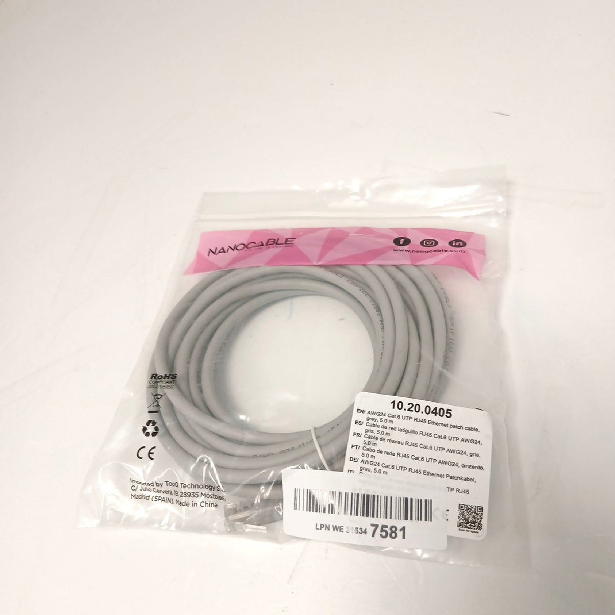 Nanocable Cat-6-Netzwerkkabel UTP AWG24 Kupfer – Sehr gut