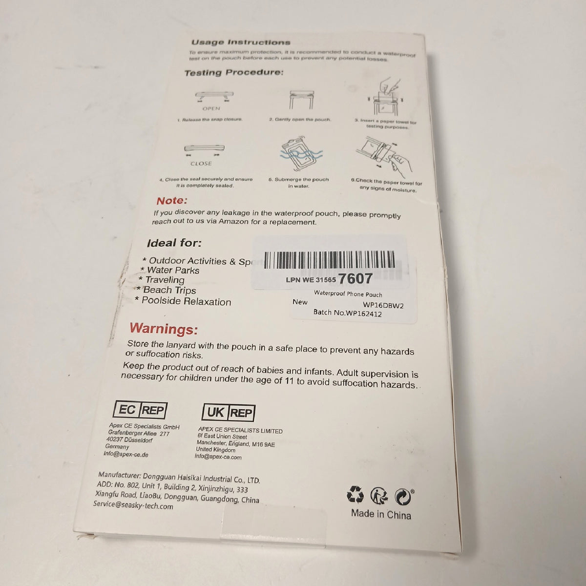 Citamama Handyhülle Schutzhülle Samsung IPX8 Wasserdicht Unterwasser – Wie neu
