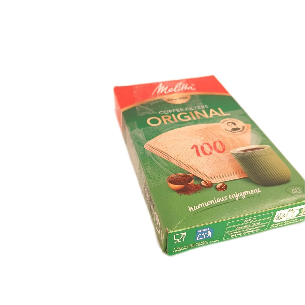 Melitta Filtertüten Aromapor Papier Naturbraun 40 Stück Kaffeefilter – Neu