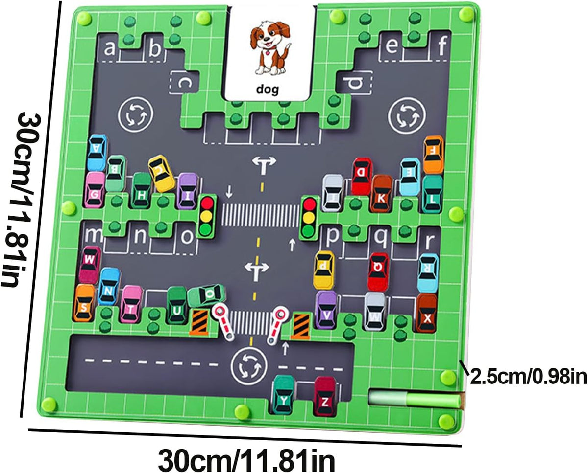 Magnetisches Alphabet-Labyrinth-Spielzeug – Alphabet-Labyrinth zum Thema