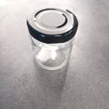 Vitrea Mini Marmeladengläser Einmachzubehör 12 × 50 ml Deckel Schwarz