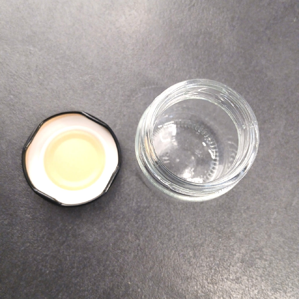 Vitrea Mini Marmeladengläser Einmachzubehör 12 × 50 ml Deckel Schwarz