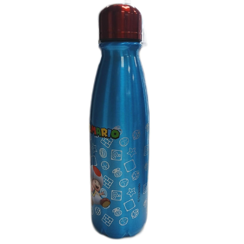 Stor Super Mario Bros Kinder-Trinkflasche aus Aluminium, 600 ml – Wie neu