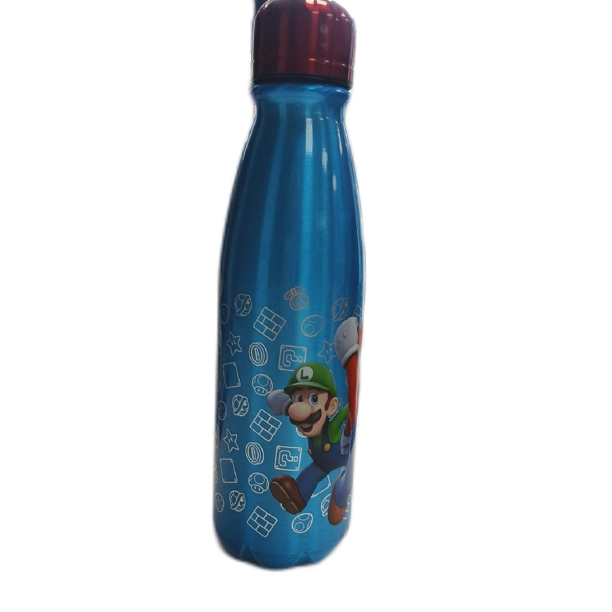 Stor Super Mario Bros Kinder-Trinkflasche aus Aluminium, 600 ml – Wie neu