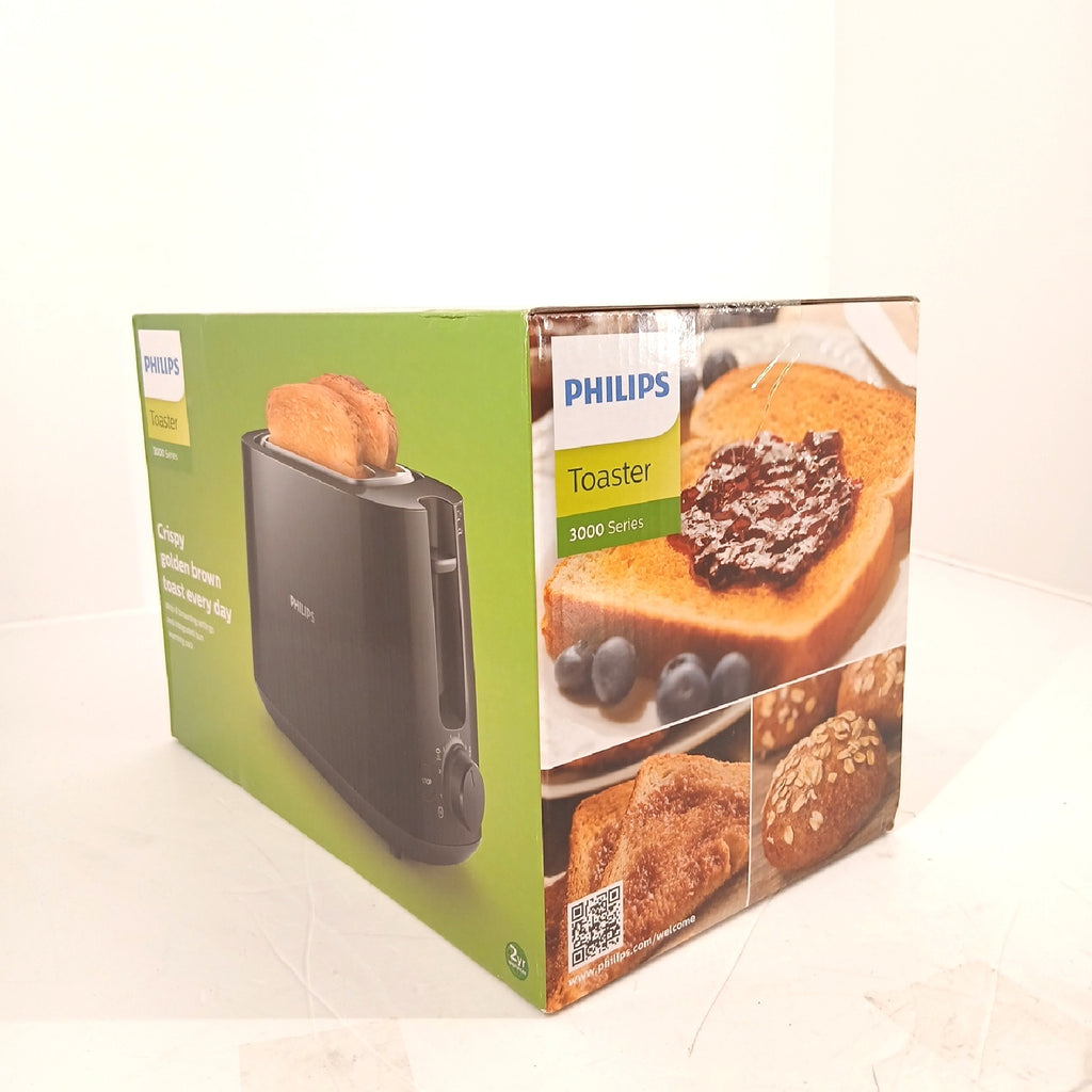 Philips Toaster 2 Toastschlitze 8 Stufen Brötchenaufsatz Auftaufunktion – Neu