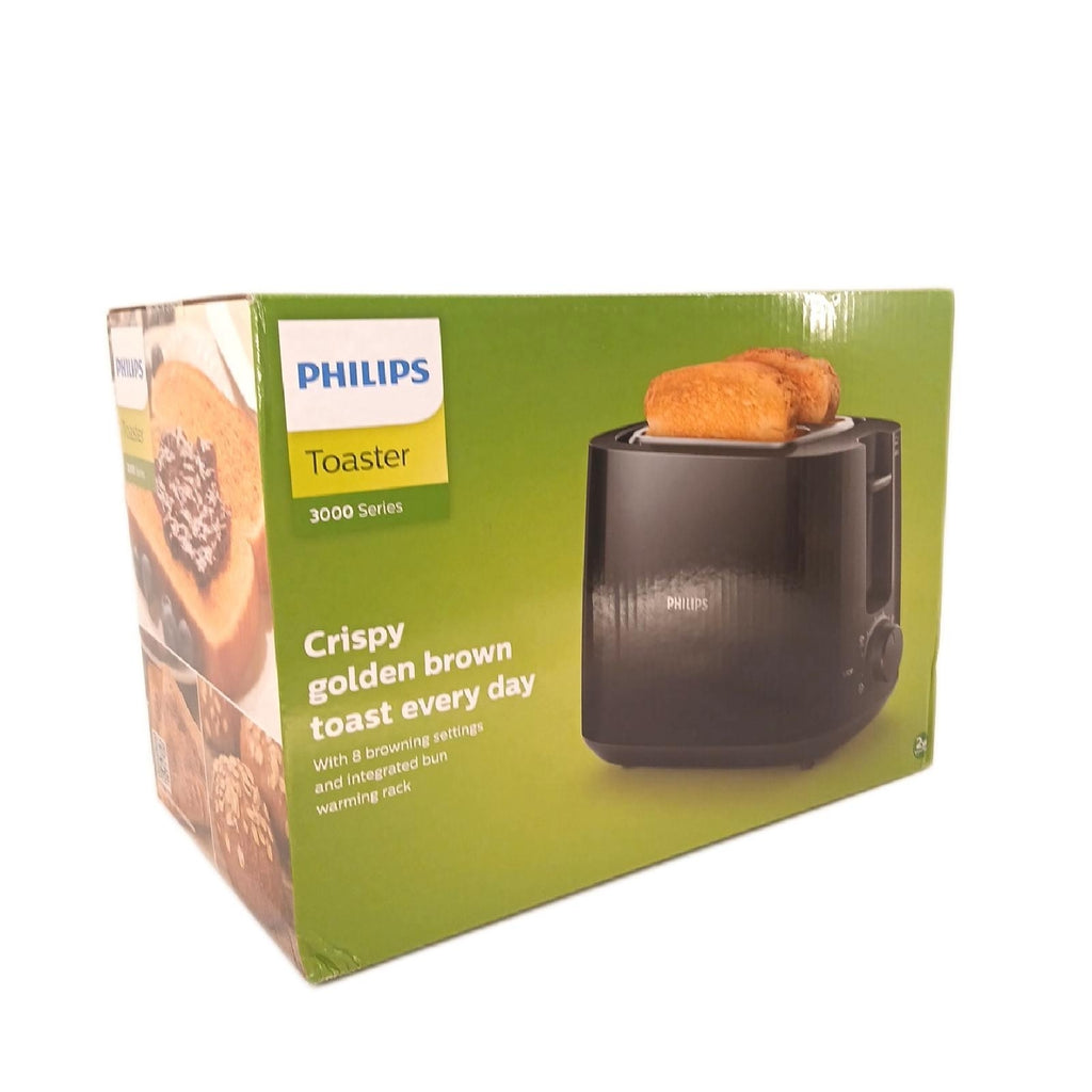 Philips Toaster 2 Toastschlitze 8 Stufen Brötchenaufsatz Auftaufunktion – Neu
