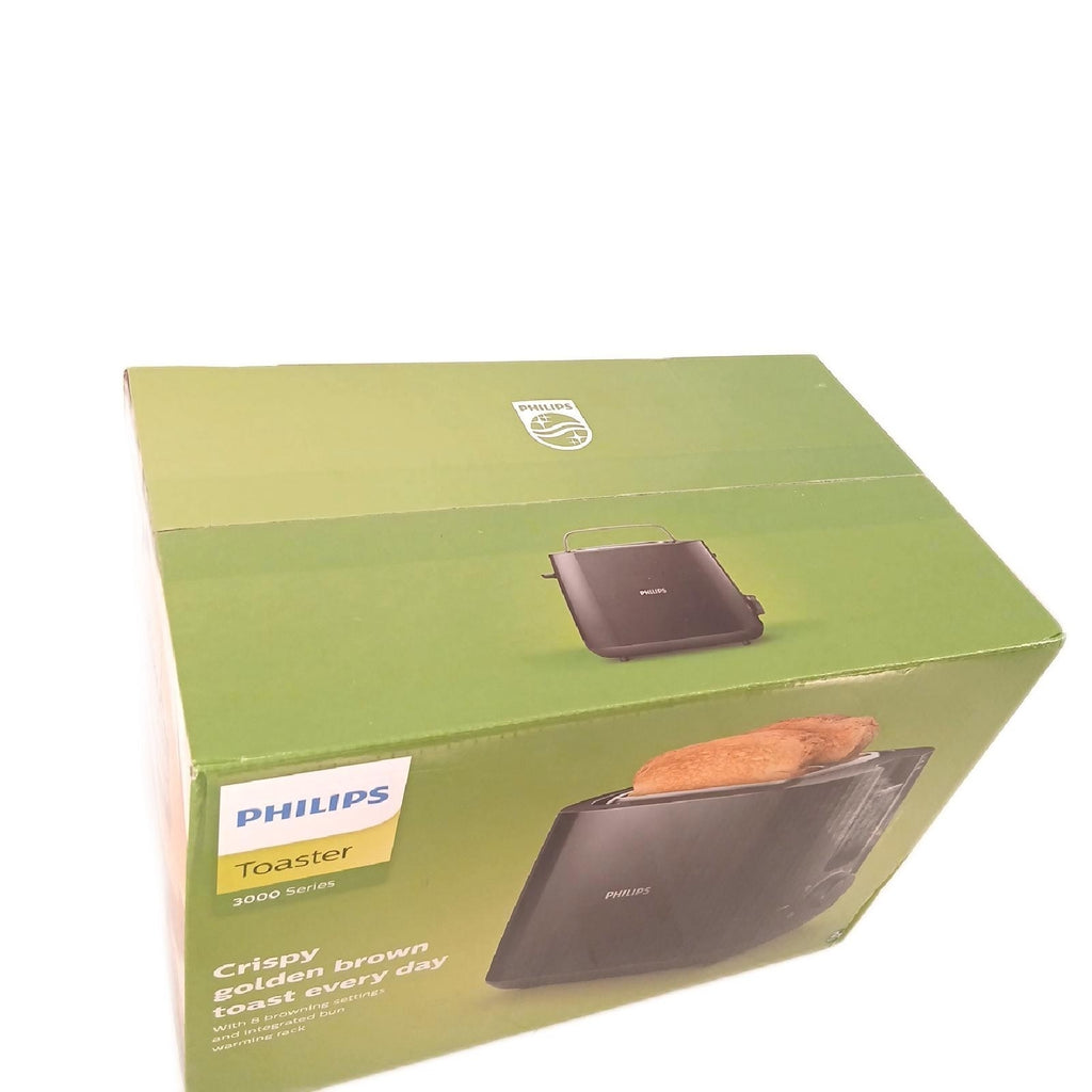 Philips Toaster 2 Toastschlitze 8 Stufen Brötchenaufsatz Auftaufunktion – Neu