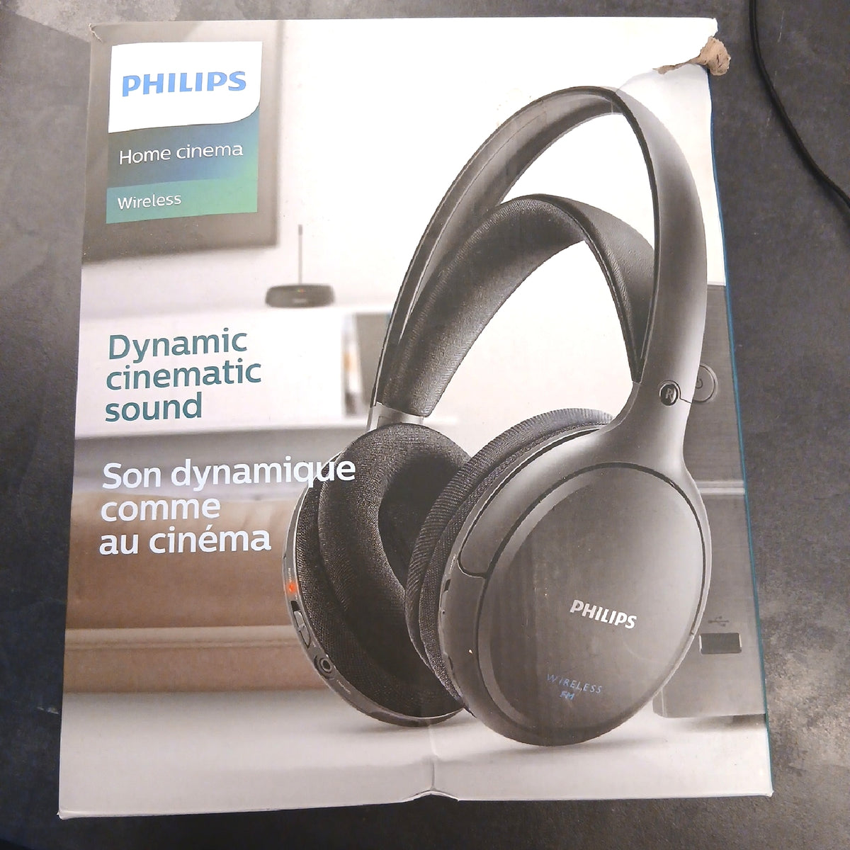 Philips SHC5000 kabellose TV-Kopfhörer mit 30 Std. Wiedergabezeit, 30 m - Defekt
