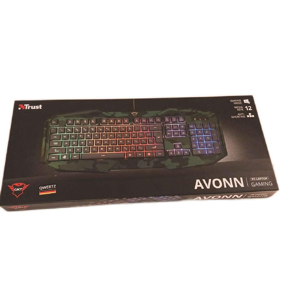 Trust Gaming Tastatur Eingabegeräte GXT Avonn Beleuchtung RGB für – Wie neu