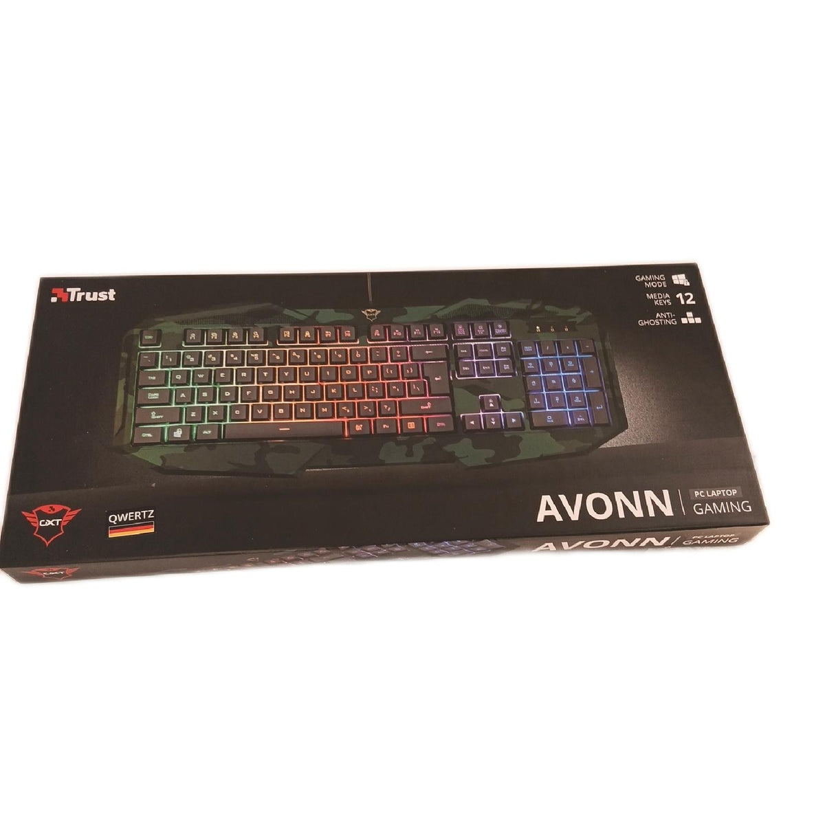 Trust Gaming Tastatur Eingabegeräte GXT Avonn Beleuchtung RGB für – Wie neu