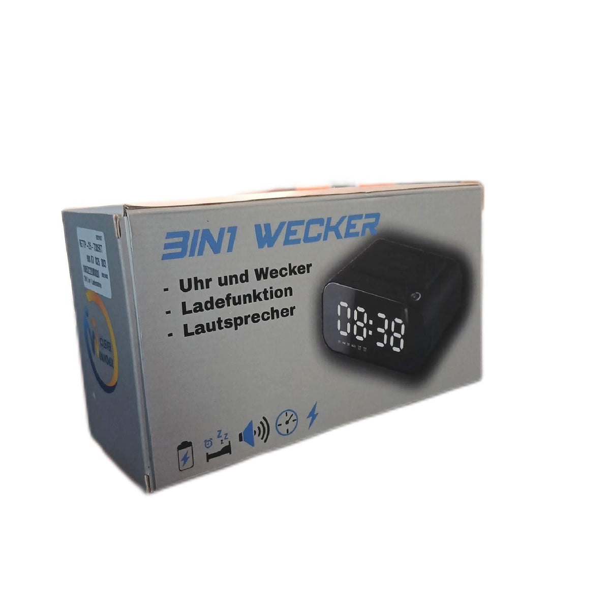 Digitaler Wecker Bluetooth Lautsprecher Ladefunktion 3-in-1 – Wie neu