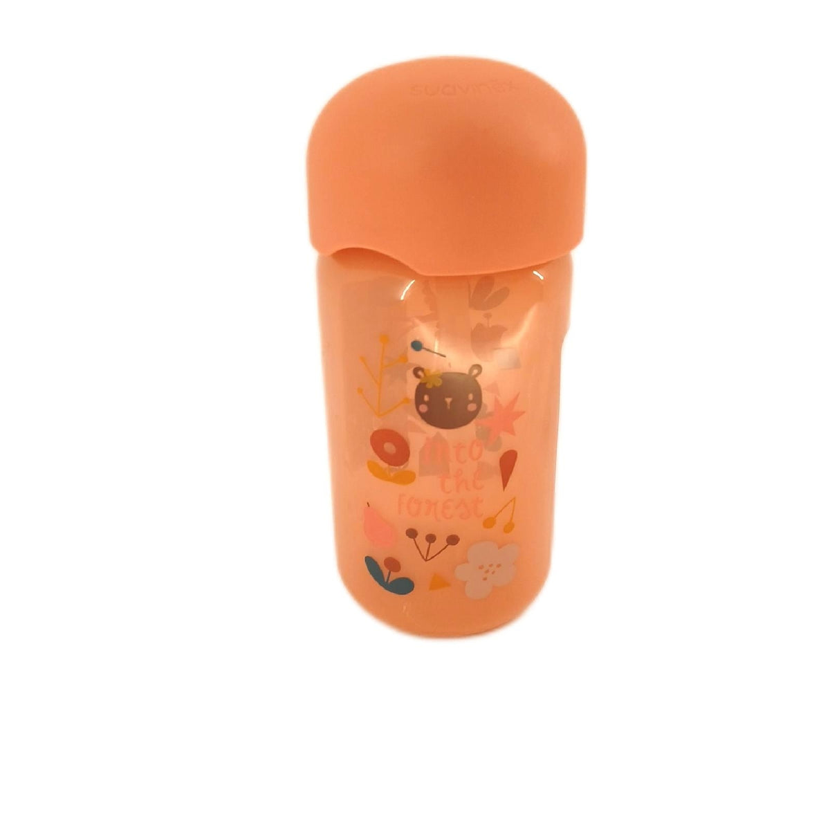 Kinder Trinkflasche Kinderflaschen Rosa Trinkhalm Silikonhülle – Wie neu