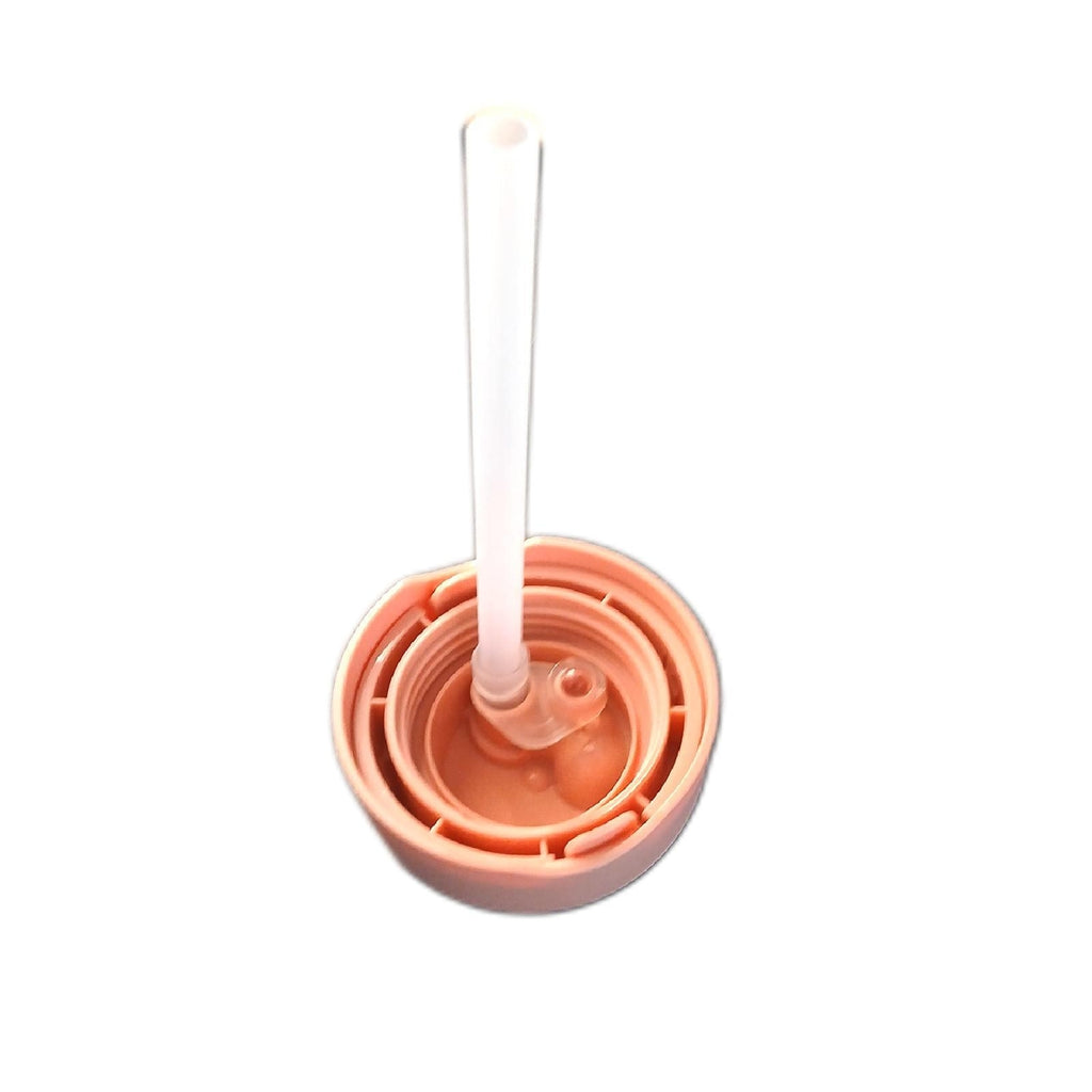 Kinder Trinkflasche Kinderflaschen Rosa Trinkhalm Silikonhülle – Wie neu