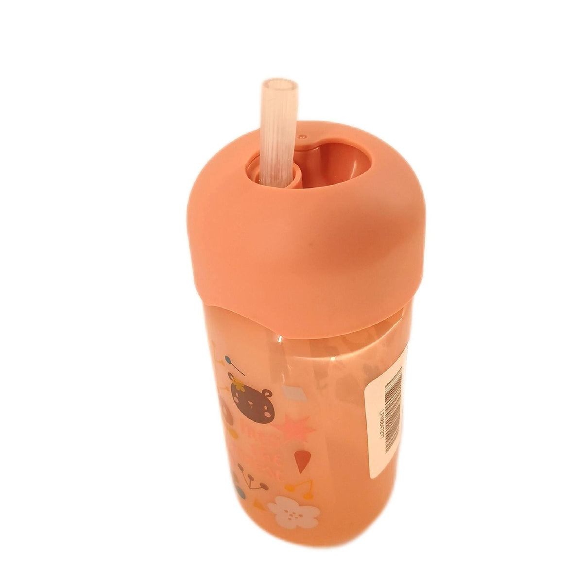 Kinder Trinkflasche Kinderflaschen Rosa Trinkhalm Silikonhülle – Wie neu