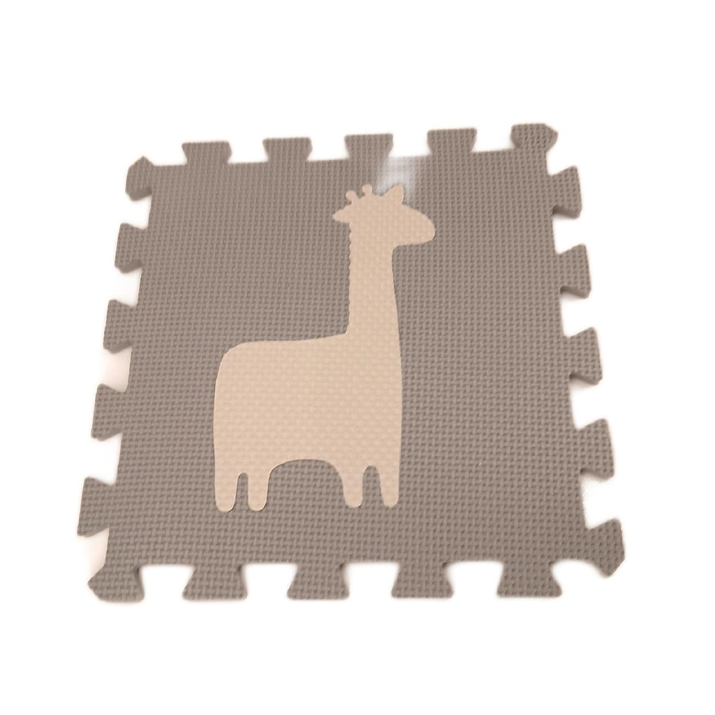 Puzzlematte Spielmatte Bodenschutzmatte grau aus weichem EVA Schaum – Wie neu