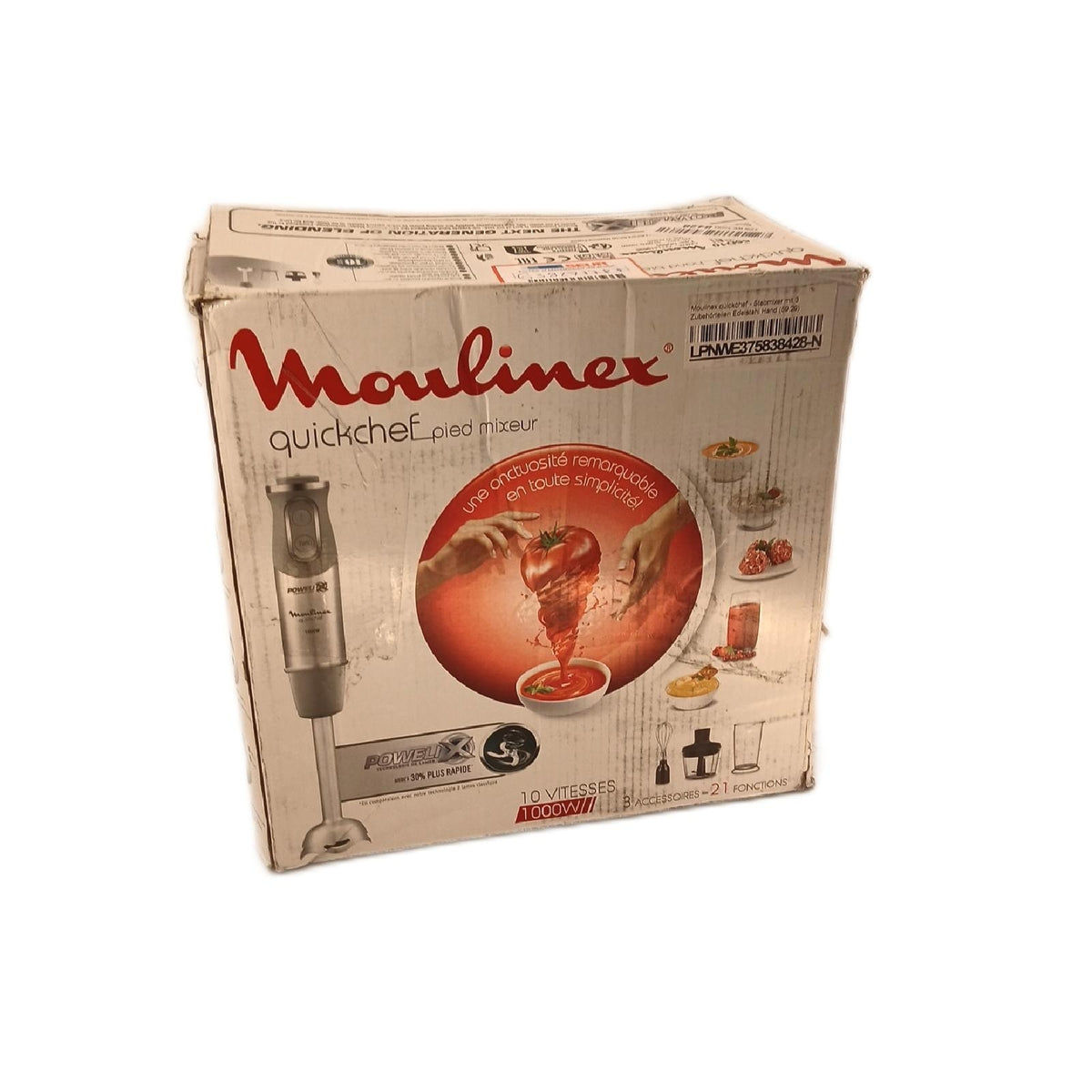 Moulinex Stabmixer Küchengeräte Quickchef 1000 Watt Zubehör Teile vielseitig leistungsstark
