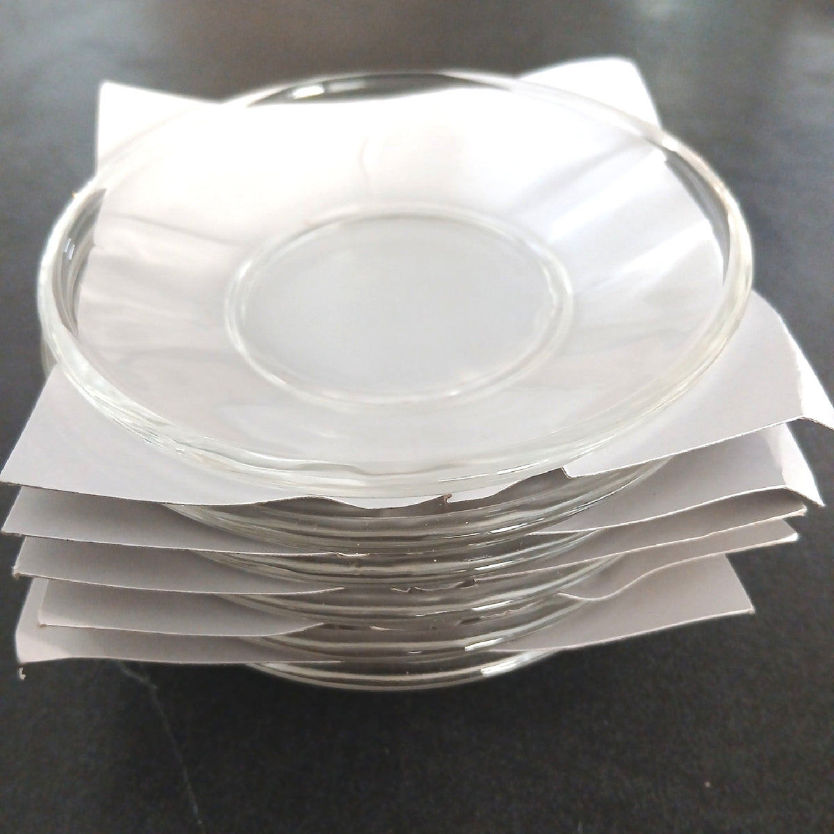 Glasmark Glasuntertassen Geschirr Krosno 110 mm transparent Set Service – Neu
