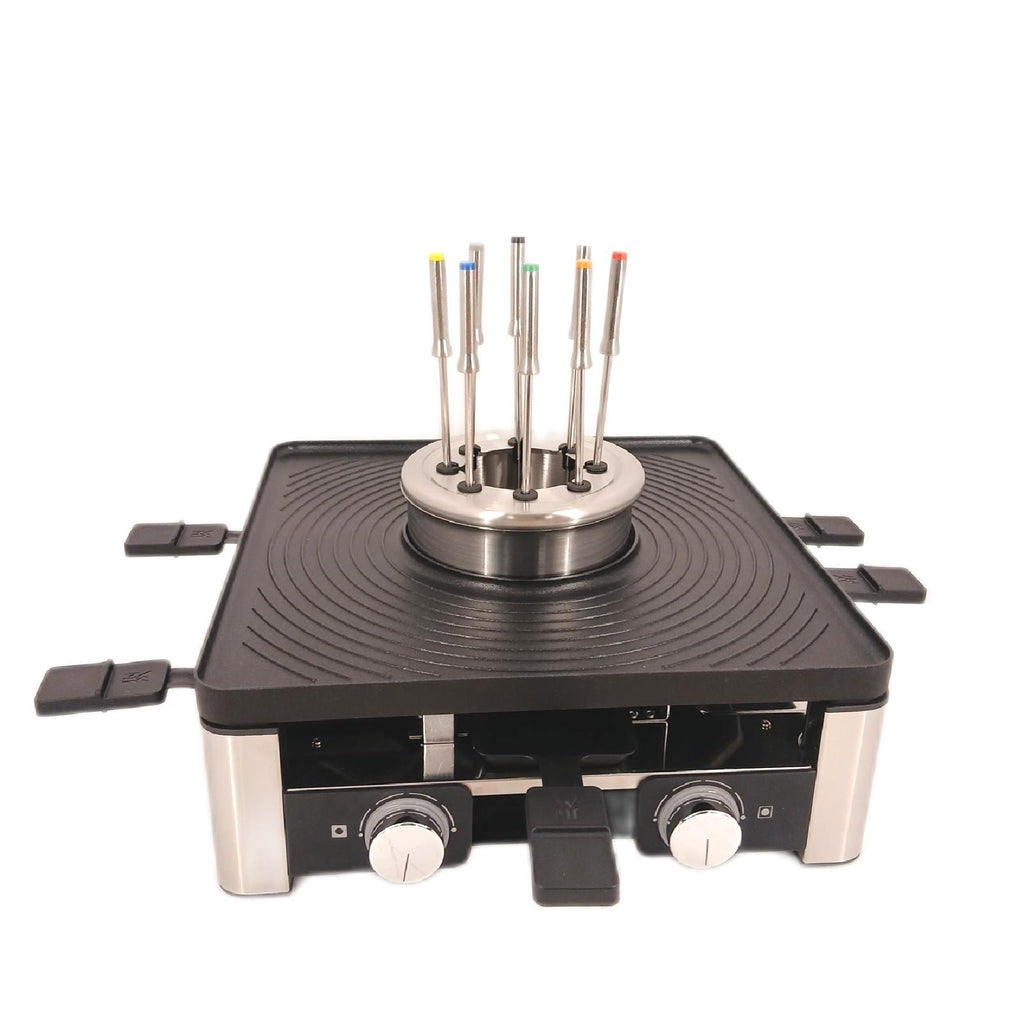 WMF Raclette Gourmet Station Tisch Grill Lumero 3 in 1 vielseitig elegant robust