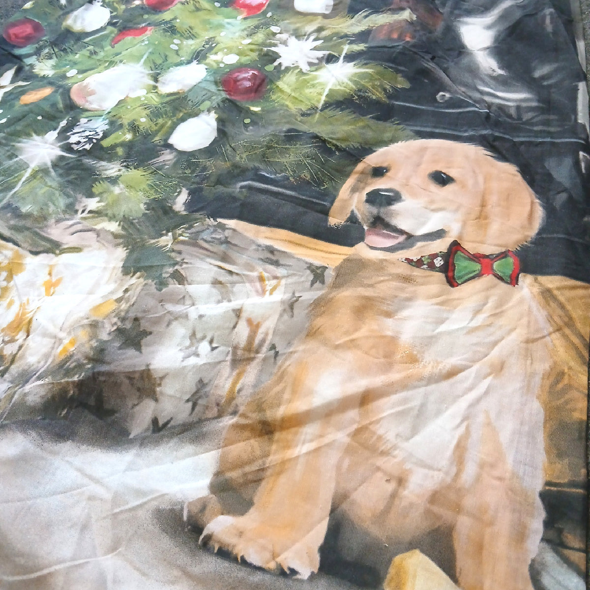 Fusion Ösenvorhang Weihnachtsbaum & Hunde - B 55 x L 84 (138 × 214 – Sehr gut