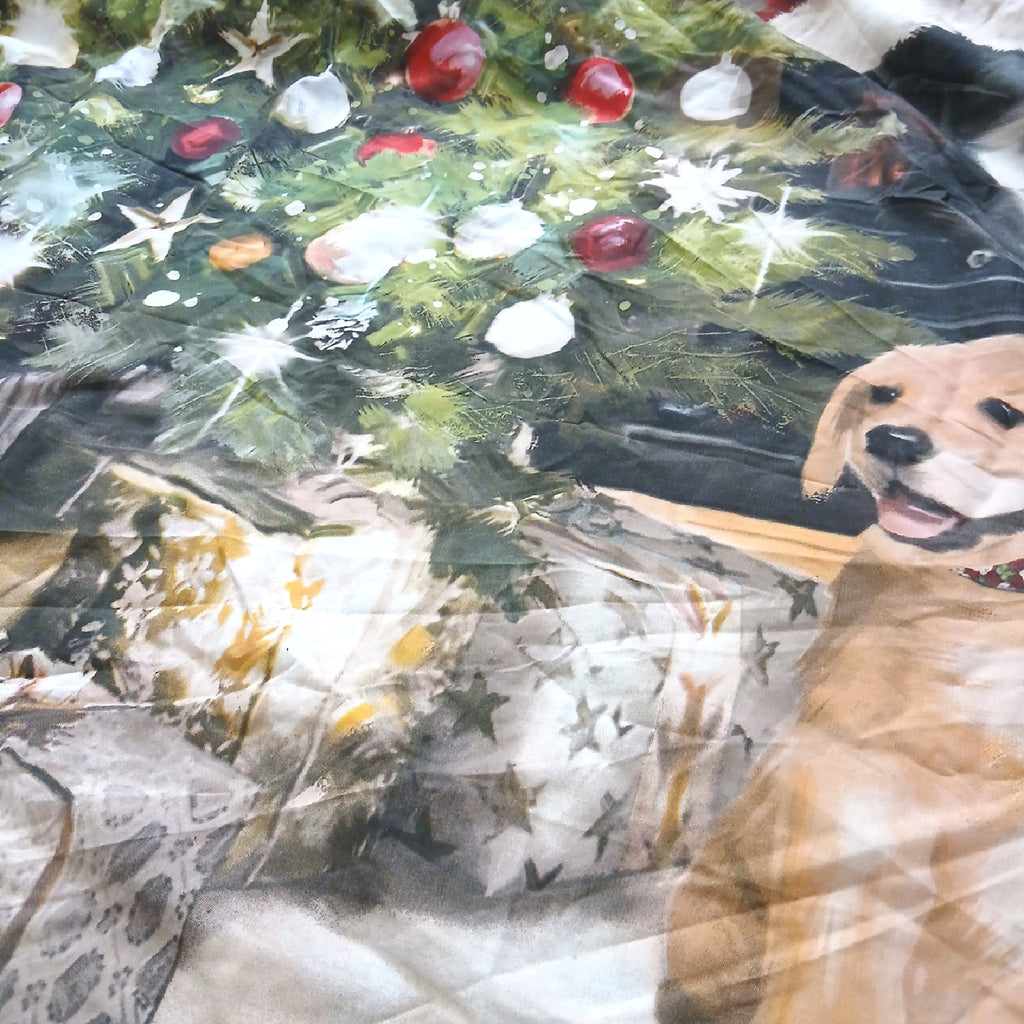 Fusion Ösenvorhang Weihnachtsbaum & Hunde - B 55 x L 84 (138 × 214 – Sehr gut