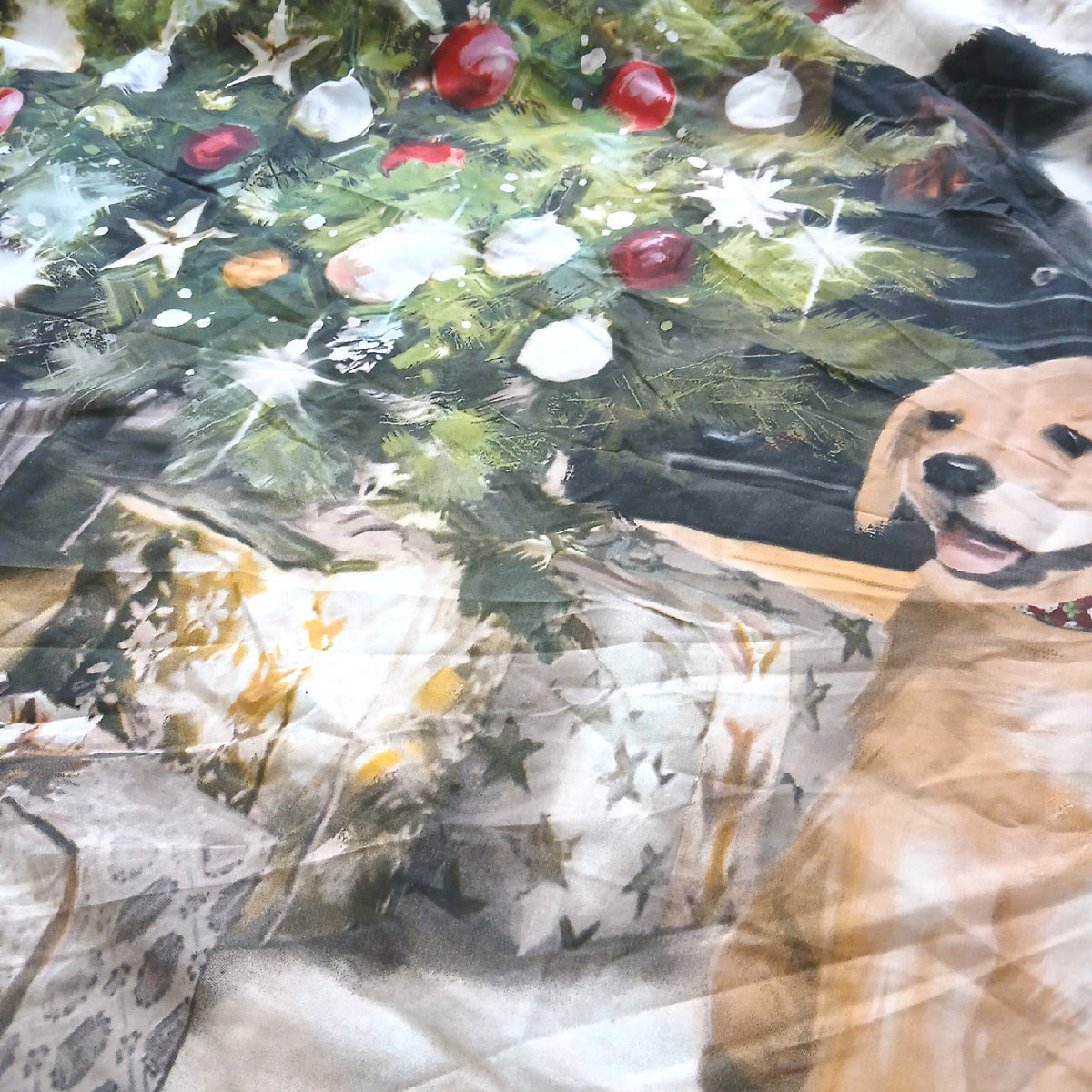 Fusion Ösenvorhang Weihnachtsbaum & Hunde - B 55 x L 84 (138 × 214 – Sehr gut