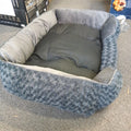Hundebett groß Hundeausstattung Fleece grau 100 × 70 cm kuschelig – Sehr gut